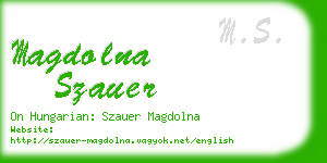 magdolna szauer business card